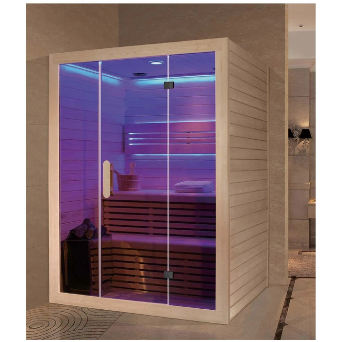 High Quality Hemlock Indoor LED Luxury Sauna Rooms